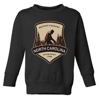 North Carolina And A Bigfoot Or A Sasquatch Toddler Sweatshirt