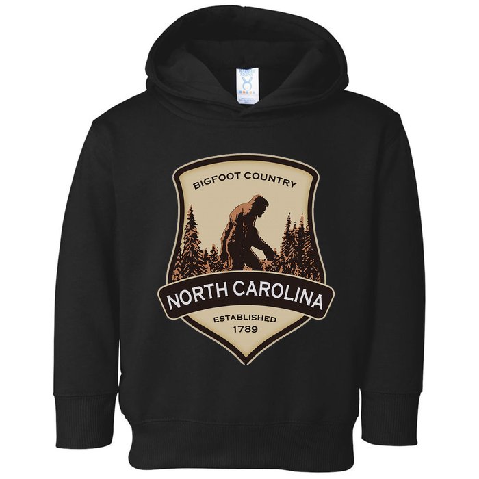 North Carolina And A Bigfoot Or A Sasquatch Toddler Hoodie