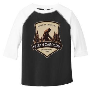 North Carolina And A Bigfoot Or A Sasquatch Toddler Fine Jersey T-Shirt