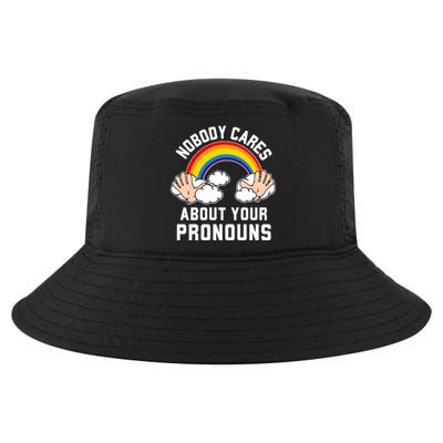 Nobody Cares About Your Pronouns Cool Comfort Performance Bucket Hat