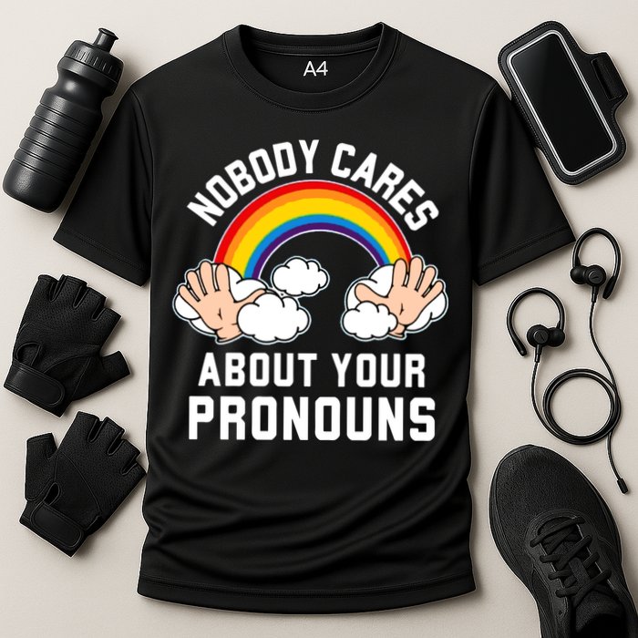 Nobody Cares About Your Pronouns Cooling Performance Crew T-Shirt
