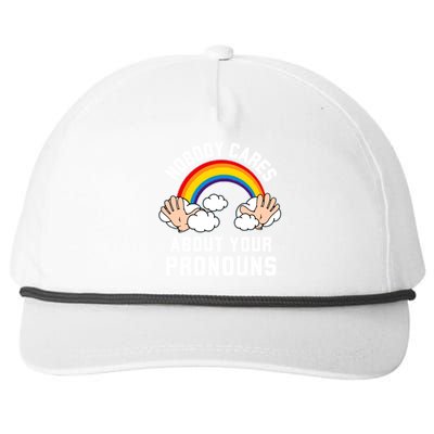 Nobody Cares About Your Pronouns Snapback Five-Panel Rope Hat