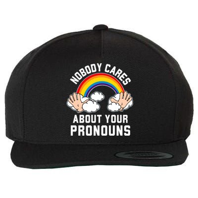 Nobody Cares About Your Pronouns Wool Snapback Cap