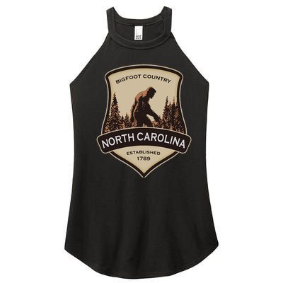 North Carolina And A Bigfoot Or A Sasquatch Women’s Perfect Tri Rocker Tank