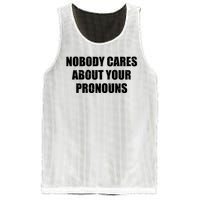 Nobody Cares About Your Pronouns Mesh Reversible Basketball Jersey Tank