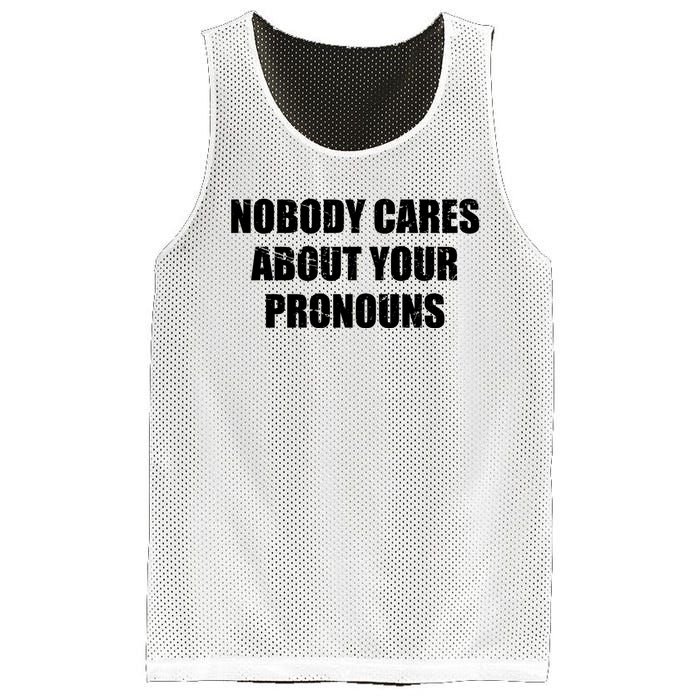 Nobody Cares About Your Pronouns Mesh Reversible Basketball Jersey Tank