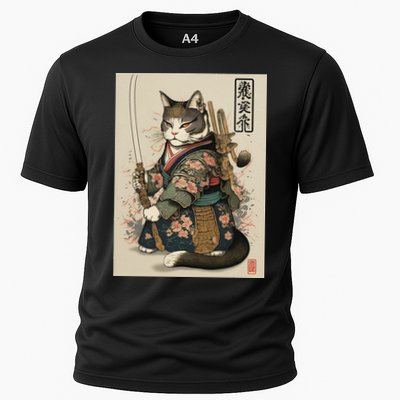 Ninja Cat Anime Style Samurai Cat Performance Shirt