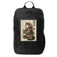 Ninja Cat Anime Style Samurai Cat City Backpack