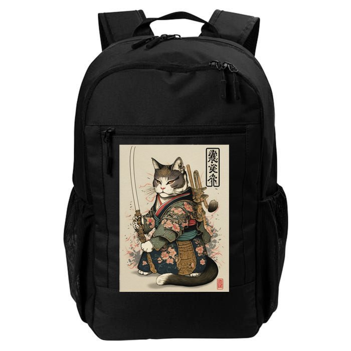 Ninja Cat Anime Style Samurai Cat Daily Commute Backpack