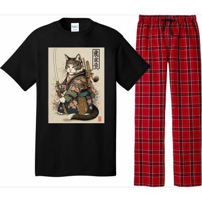 Ninja Cat Anime Style Samurai Cat Pajama Set