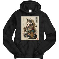 Ninja Cat Anime Style Samurai Cat Tie Dye Hoodie