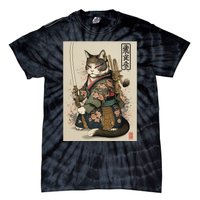 Ninja Cat Anime Style Samurai Cat Tie-Dye T-Shirt