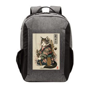 Ninja Cat Anime Style Samurai Cat Vector Backpack