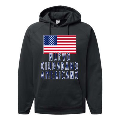 Nuevo Ciudadano Americano Espanol Performance Fleece Hoodie