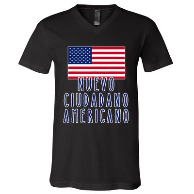 Nuevo Ciudadano Americano Espanol V-Neck T-Shirt