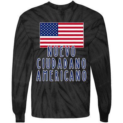 Nuevo Ciudadano Americano Espanol Tie-Dye Long Sleeve Shirt