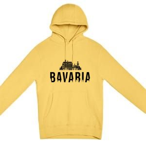 Neuschwanstein Castle And Forest Gift Bavaria Germany Souvenir Gift Premium Pullover Hoodie