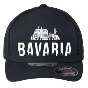 Neuschwanstein Castle And Forest Gift Bavaria Germany Souvenir Gift Flexfit Unipanel Trucker Cap