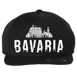 Neuschwanstein Castle And Forest Gift Bavaria Germany Souvenir Gift Wool Snapback Cap