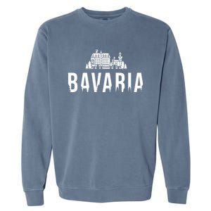 Neuschwanstein Castle And Forest Gift Bavaria Germany Souvenir Gift Garment-Dyed Sweatshirt