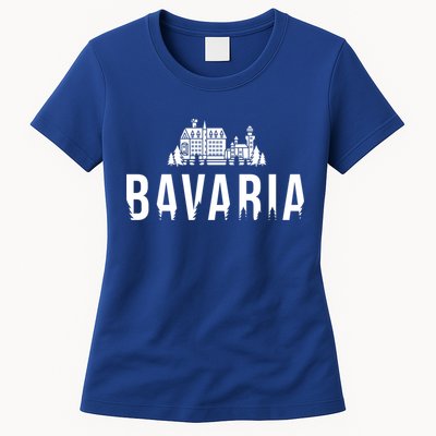 Neuschwanstein Castle And Forest Gift Bavaria Germany Souvenir Gift Womens T-Shirt