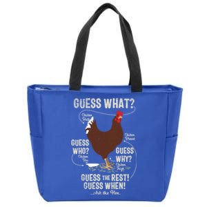 New! Chicken Butt Guess Why? Chicken Thigh Guess Who Poo Cute Gift Zip Tote Bag