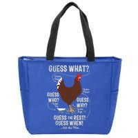 New! Chicken Butt Guess Why? Chicken Thigh Guess Who Poo Cute Gift Zip Tote Bag