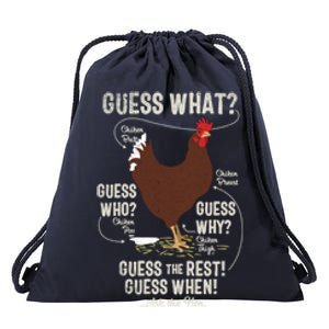 New! Chicken Butt Guess Why? Chicken Thigh Guess Who Poo Cute Gift Drawstring Bag