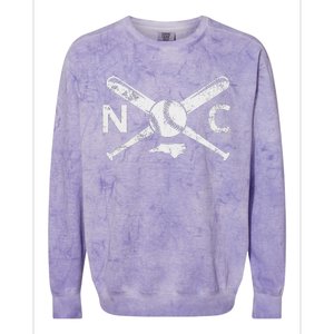 North Carolina Baseball Nc Baseball North Carolina Baseball Colorblast Crewneck Sweatshirt