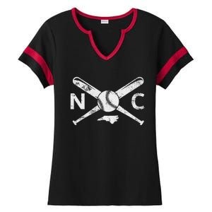 North Carolina Baseball Nc Baseball North Carolina Baseball Ladies Halftime Notch Neck Tee