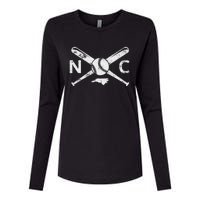 North Carolina Baseball Nc Baseball North Carolina Baseball Womens Cotton Relaxed Long Sleeve T-Shirt