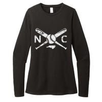 North Carolina Baseball Nc Baseball North Carolina Baseball Womens CVC Long Sleeve Shirt