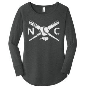 North Carolina Baseball Nc Baseball North Carolina Baseball Women's Perfect Tri Tunic Long Sleeve Shirt