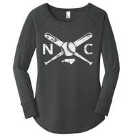 North Carolina Baseball Nc Baseball North Carolina Baseball Women's Perfect Tri Tunic Long Sleeve Shirt