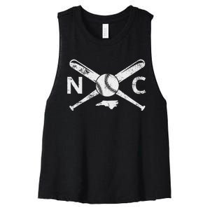 North Carolina Baseball Nc Baseball North Carolina Baseball Women's Racerback Cropped Tank