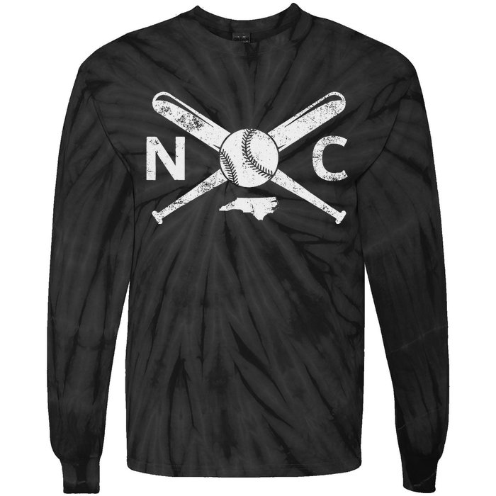 North Carolina Baseball Nc Baseball North Carolina Baseball Tie-Dye Long Sleeve Shirt