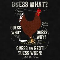 NEW! chicken butt guess why Chicken Thigh guess who POO  Ladies PosiCharge Tri-Blend Wicking Tank