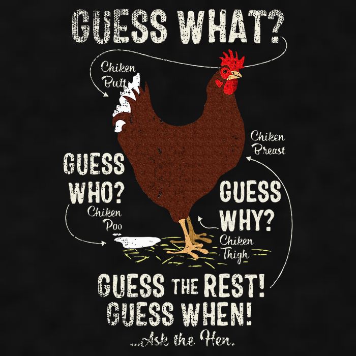 NEW! chicken butt guess why Chicken Thigh guess who POO  Ladies PosiCharge Tri-Blend Wicking Tank