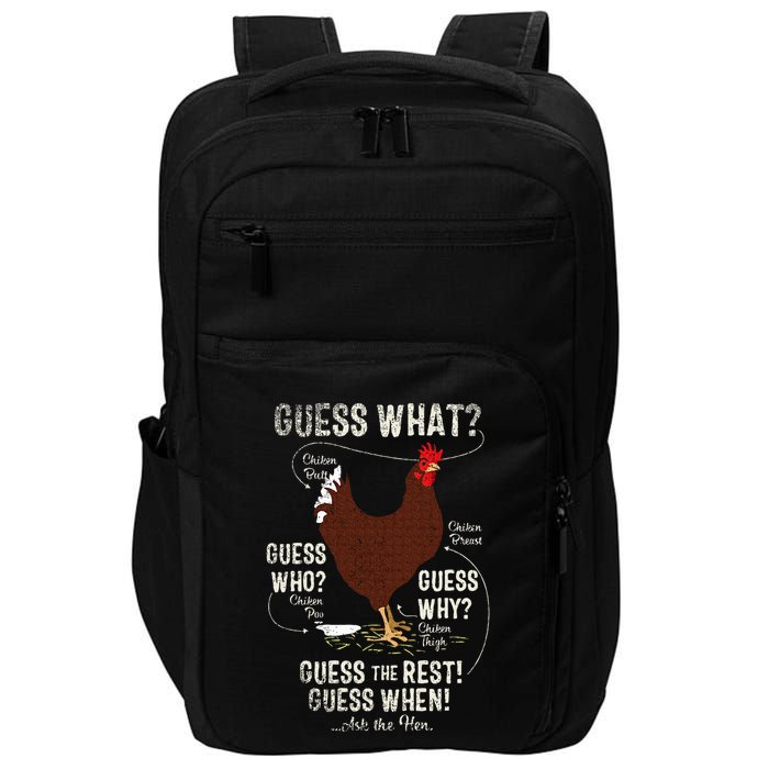 NEW! chicken butt guess why Chicken Thigh guess who POO  Impact Tech Backpack