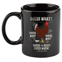 NEW! chicken butt guess why Chicken Thigh guess who POO  11oz C Handle Ceramic Mug