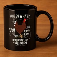 NEW! chicken butt guess why Chicken Thigh guess who POO  11oz C Handle Ceramic Mug