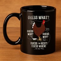 NEW! chicken butt guess why Chicken Thigh guess who POO  11oz C Handle Ceramic Mug