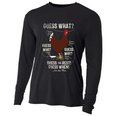 NEW! chicken butt guess why Chicken Thigh guess who POO  Cooling Performance Long Sleeve Crew