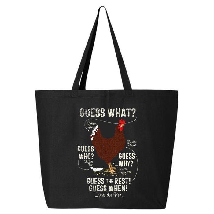 NEW! chicken butt guess why Chicken Thigh guess who POO  25L Jumbo Tote