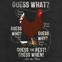 NEW! chicken butt guess why Chicken Thigh guess who POO  25L Jumbo Tote