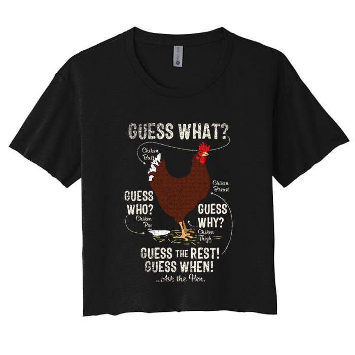 NEW! chicken butt guess why Chicken Thigh guess who POO  Crop Top