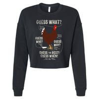 NEW! chicken butt guess why Chicken Thigh guess who POO  Cropped Pullover Crew