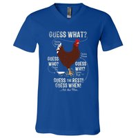 NEW! chicken butt guess why Chicken Thigh guess who POO  V-Neck T-Shirt