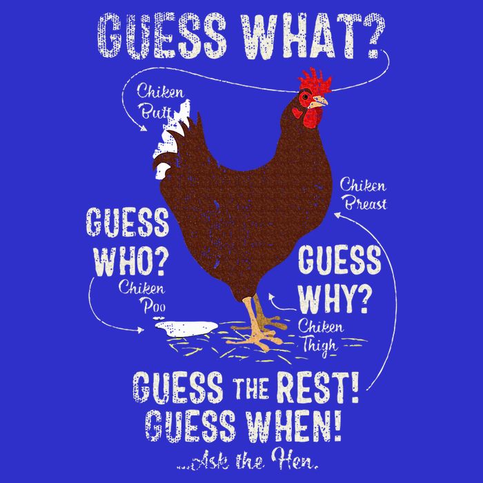 NEW! chicken butt guess why Chicken Thigh guess who POO  16 in Basic Backpack