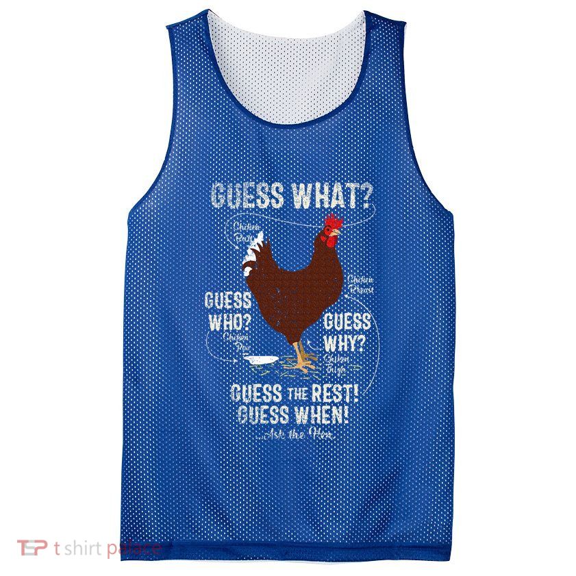 NEW! chicken butt guess why Chicken Thigh guess who POO  Mesh Reversible Basketball Jersey Tank